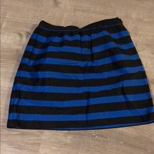 INC black & blue stripped with pockets skirt
